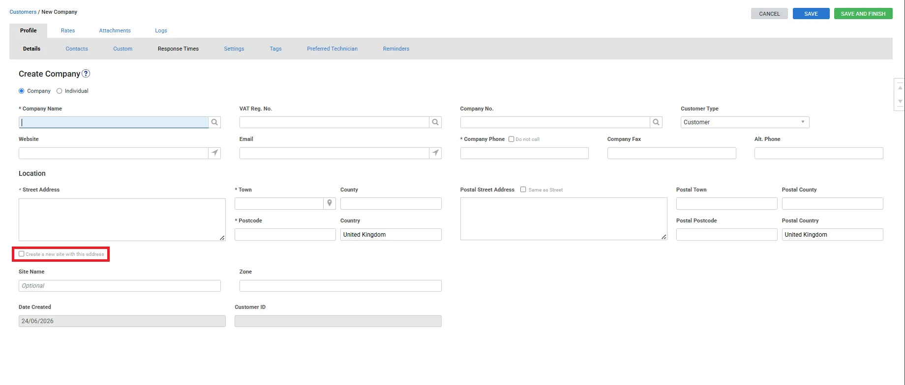 Untick "Create New Site" 9 Screenshot 2026 06 24 120423 1