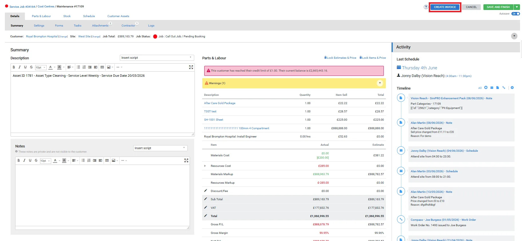 Create Invoice on Job 8 Screenshot 2026 06 30 130344