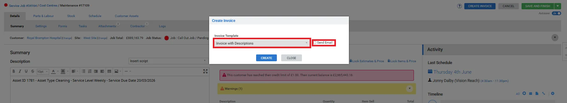 Create Invoice on Job 9 Screenshot 2026 06 30 130358